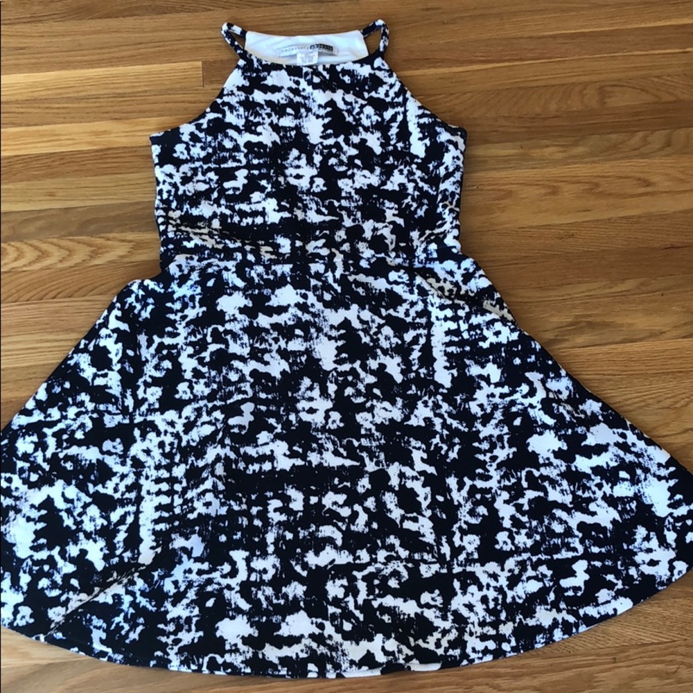 Navy blue and white girls must have dress